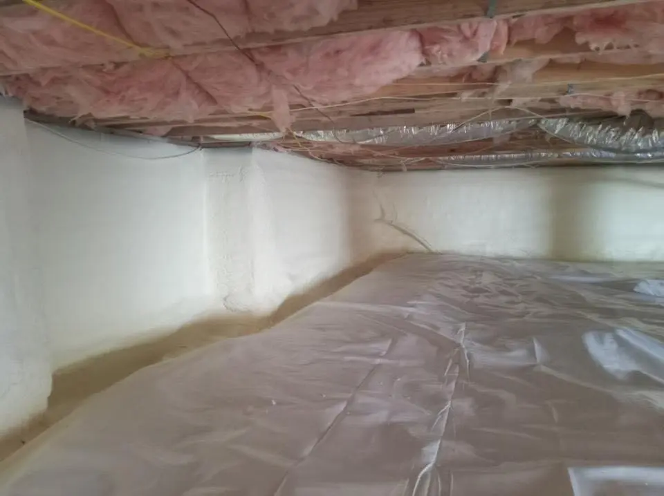 Crawl space encapsulation with closed-cell spray foam for Roof Maintenance in Lutherville