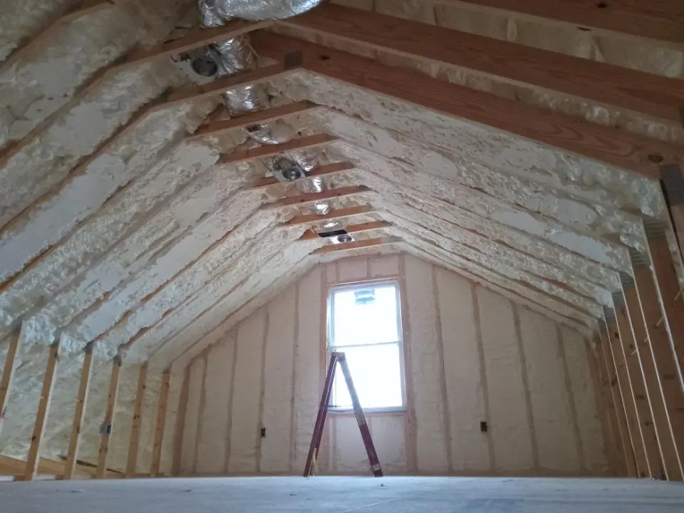 Spray foam roofing application for Crawl Space Insulation project in Lutherville